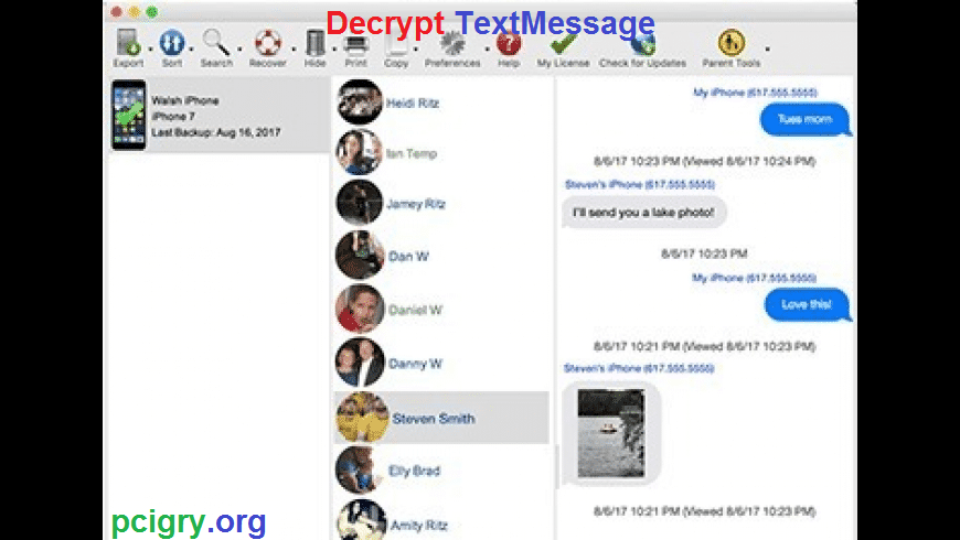 Decrypt TextMessage + Лицензионный ключ